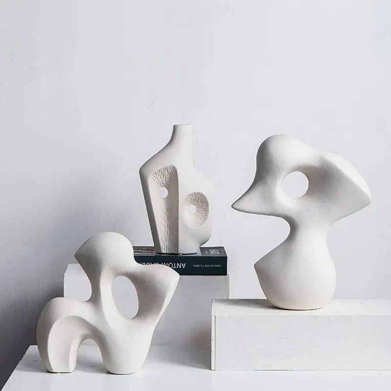 Hommfer – Sculpture Décorative Abstraite en Céramique