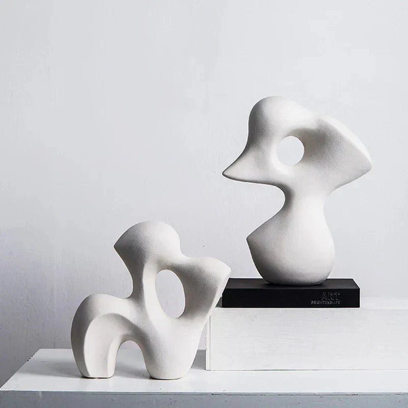 Hommfer – Sculpture Décorative Abstraite en Céramique