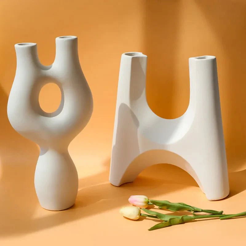 Hommfer – Sculpture Décorative Abstraite en Céramique