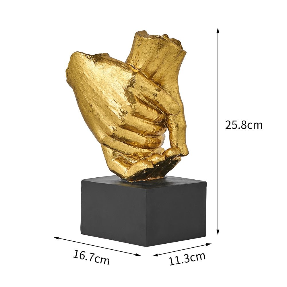 Hommfer – Sculpture Mains Entrelacées en Résine
