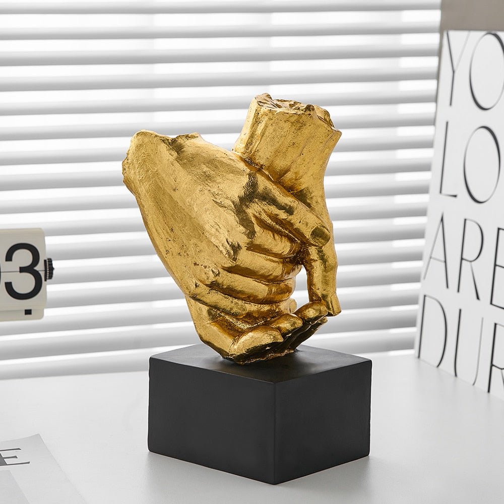 Hommfer – Sculpture Mains Entrelacées en Résine