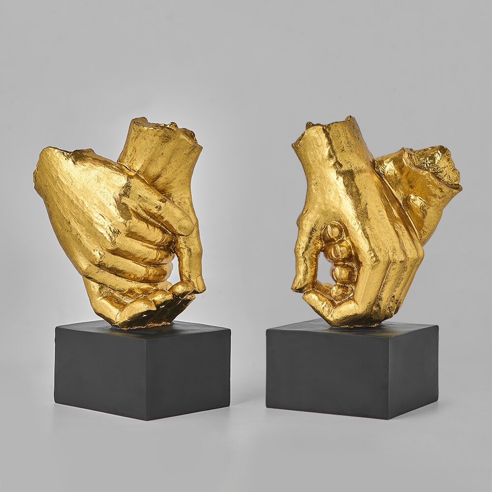 Hommfer – Sculpture Mains Entrelacées en Résine