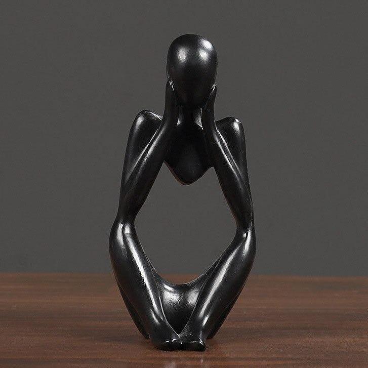 Hommfer – Sculpture Minimaliste du Penseur à l'Élégance Moderne