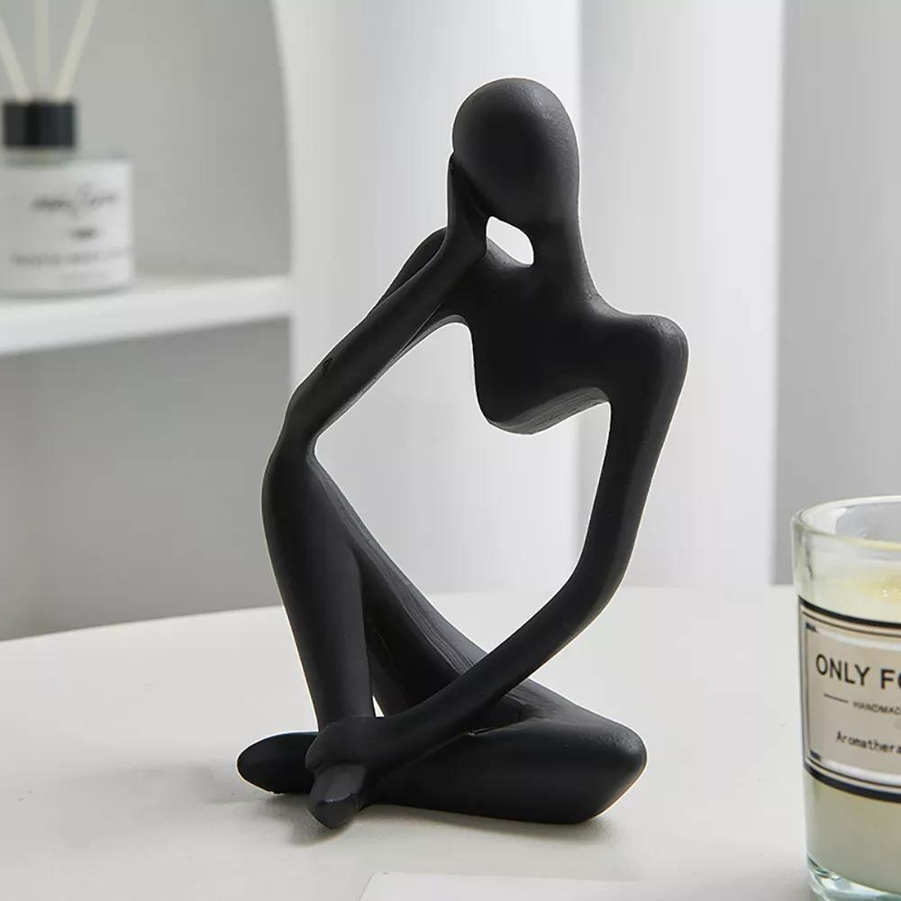 Hommfer – Sculpture Minimaliste du Penseur à l'Élégance Moderne