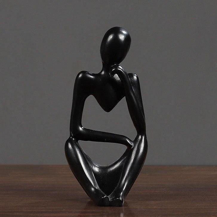 Hommfer – Sculpture Minimaliste du Penseur à l'Élégance Moderne