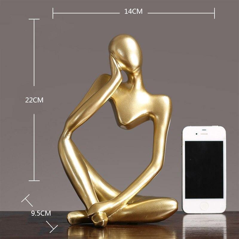 Hommfer – Sculpture Minimaliste du Penseur à l'Élégance Moderne