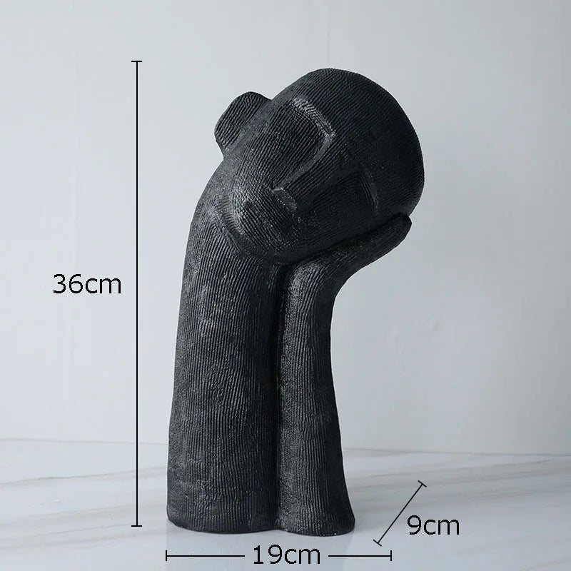 Hommfer – Sculpture Visage Pensif Résine