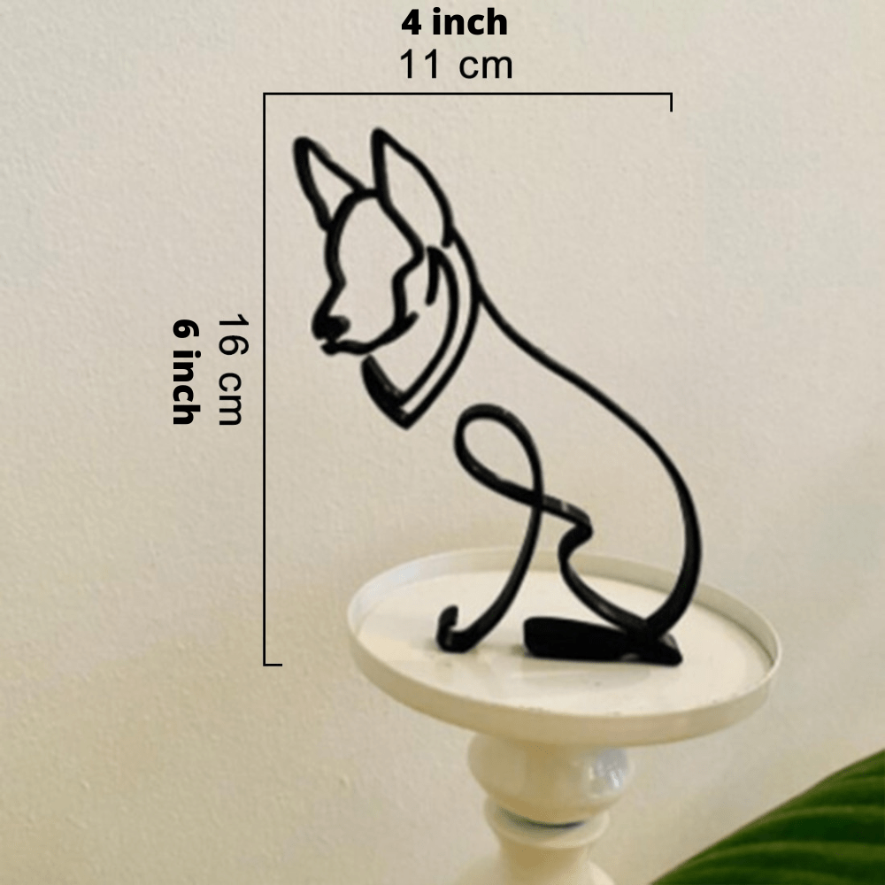 Hommfer – Sculptures Décoratives en Fer Chien et Chat