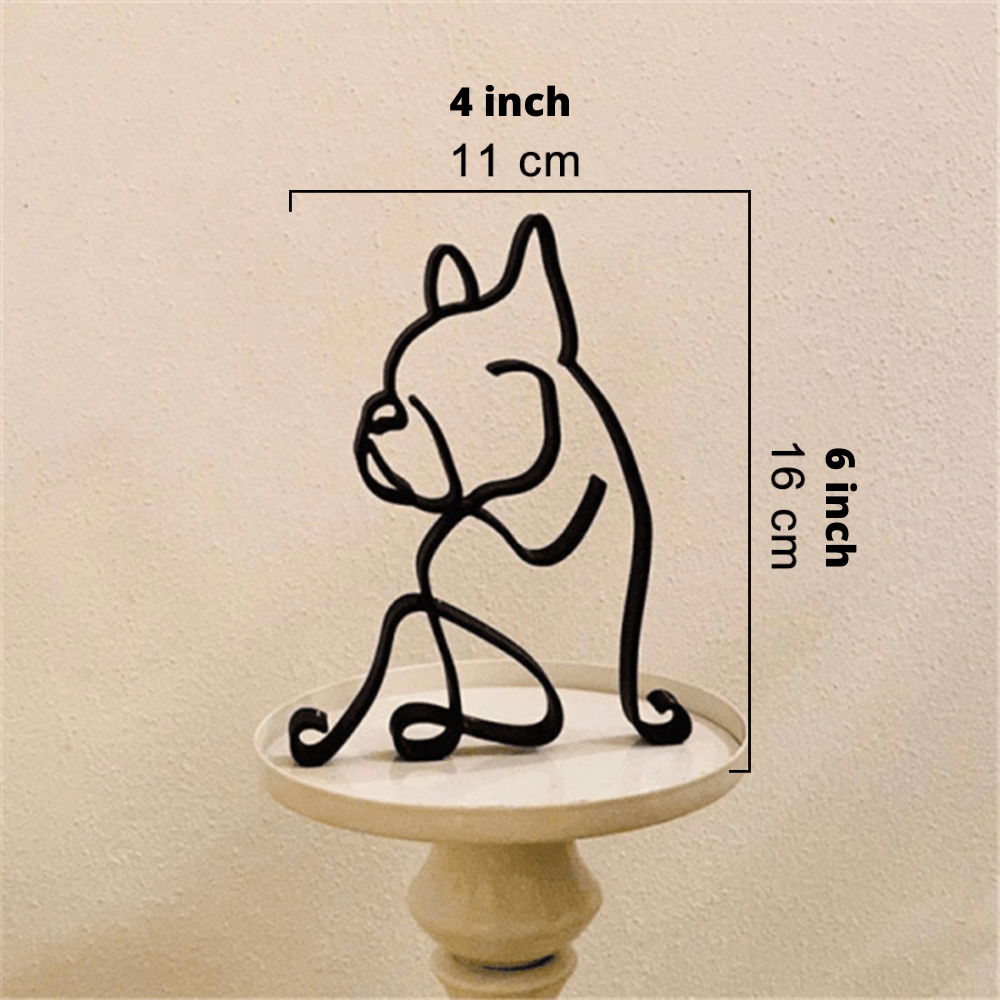 Hommfer – Sculptures Décoratives en Fer Chien et Chat