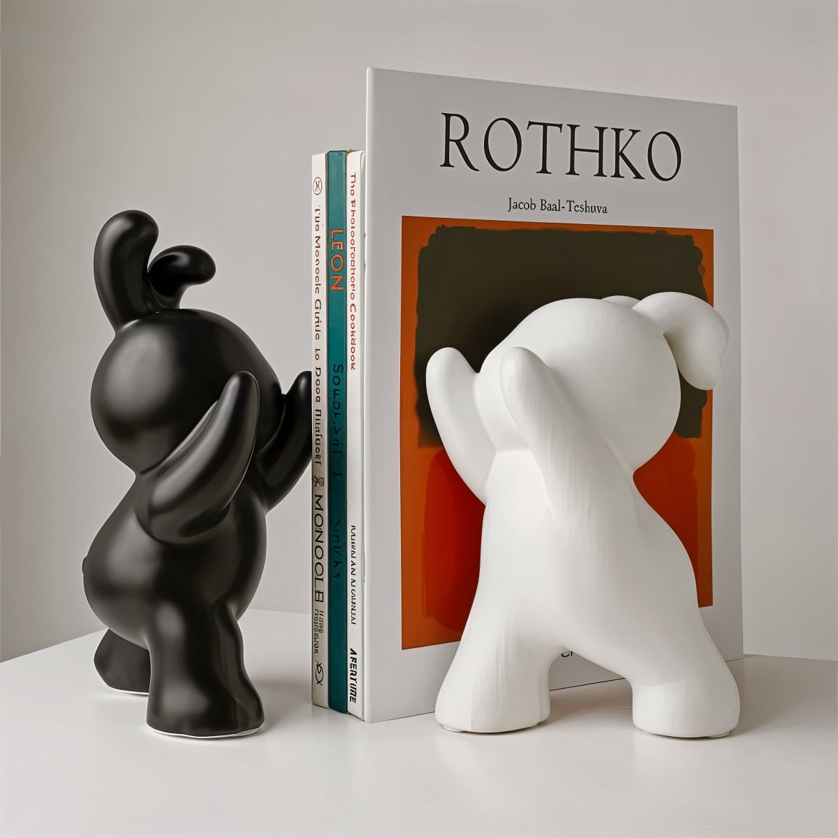 Hommfer – Serre-Livres Modernes en Forme de Lapin avec Finition Élégante