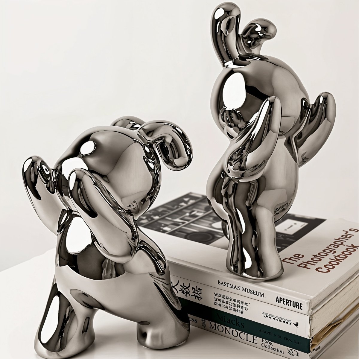 Hommfer – Serre-Livres Modernes en Forme de Lapin avec Finition Élégante