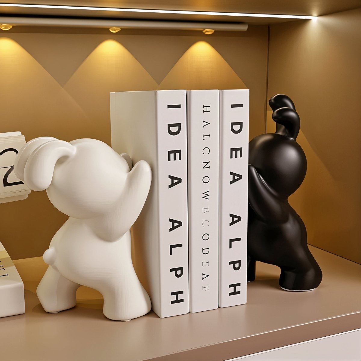 Hommfer – Serre-Livres Modernes en Forme de Lapin avec Finition Élégante