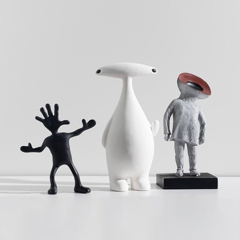 Hommfer – Statue Abstraite Minimaliste Les Amis en Résine