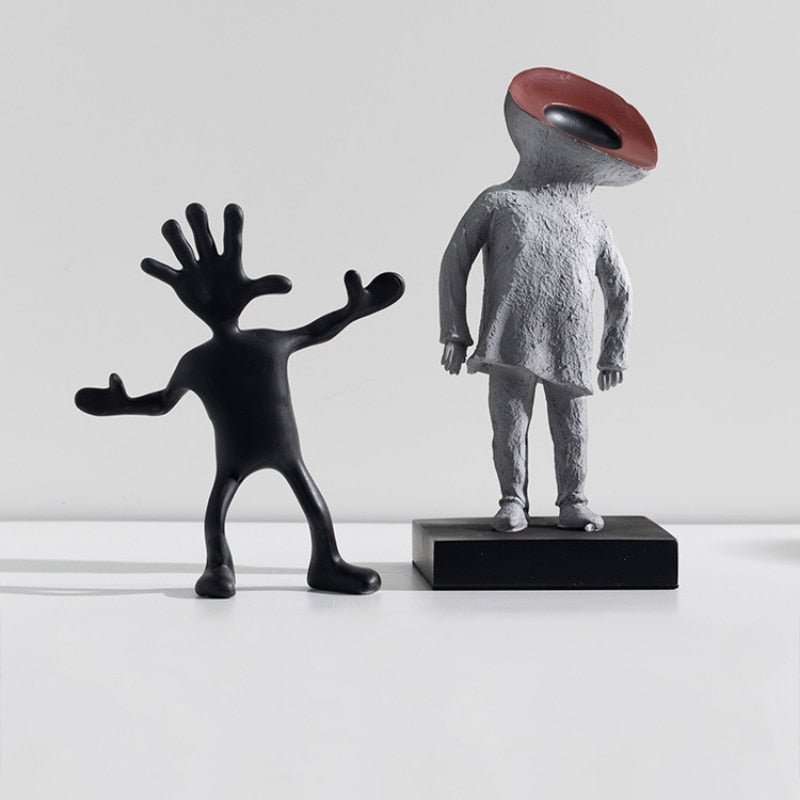 Hommfer – Statue Abstraite Minimaliste Les Amis en Résine