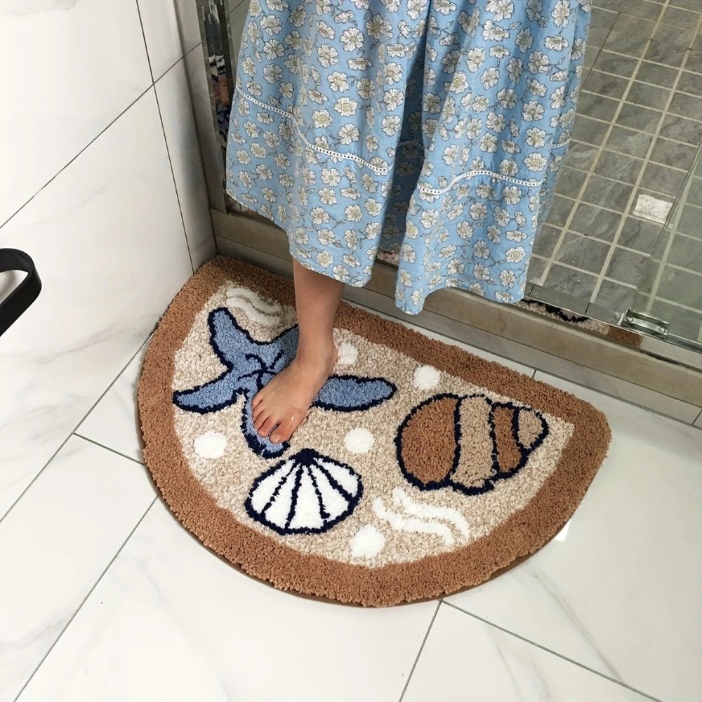 Hommfer – Tapis de Bain Demi-Cercle Antidérapant