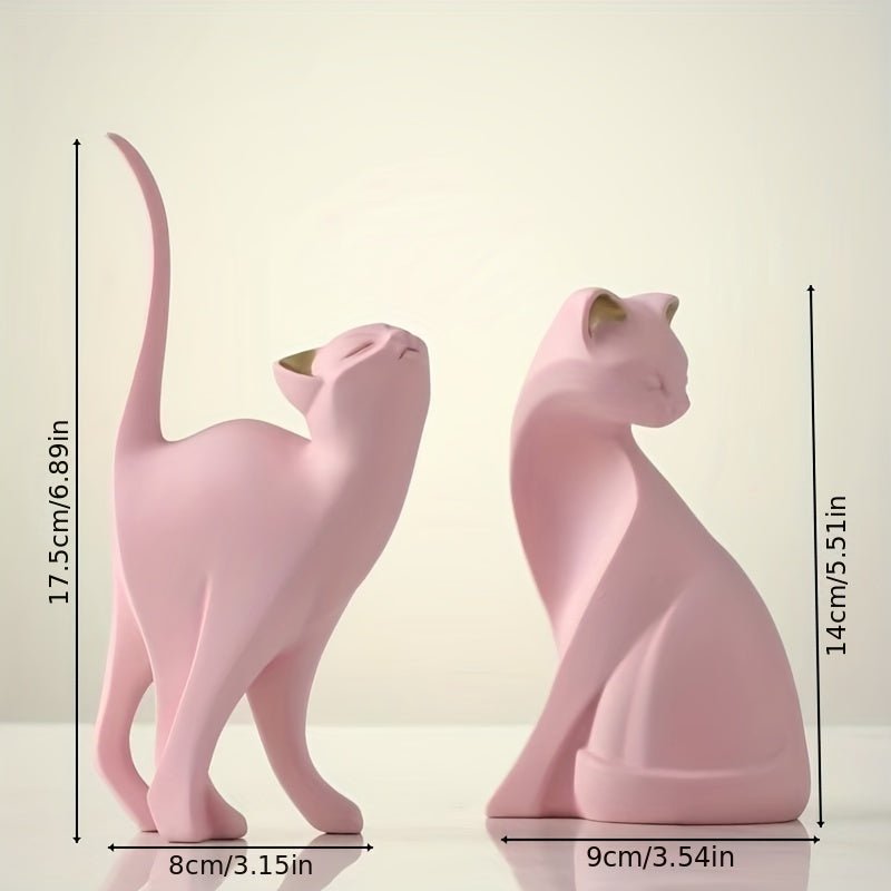Hommfer Whiskers – Statue de Chat Décorative Fait Main