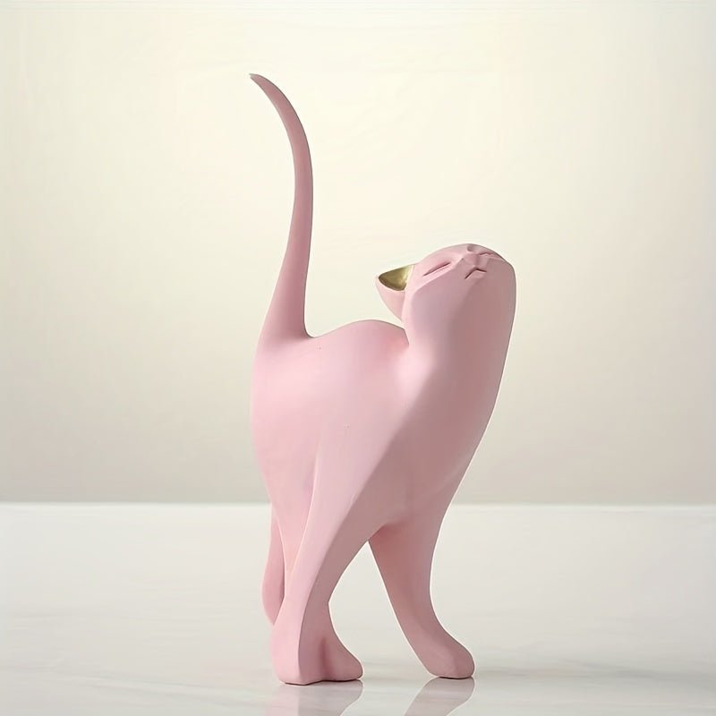 Hommfer Whiskers – Statue de Chat Décorative Fait Main