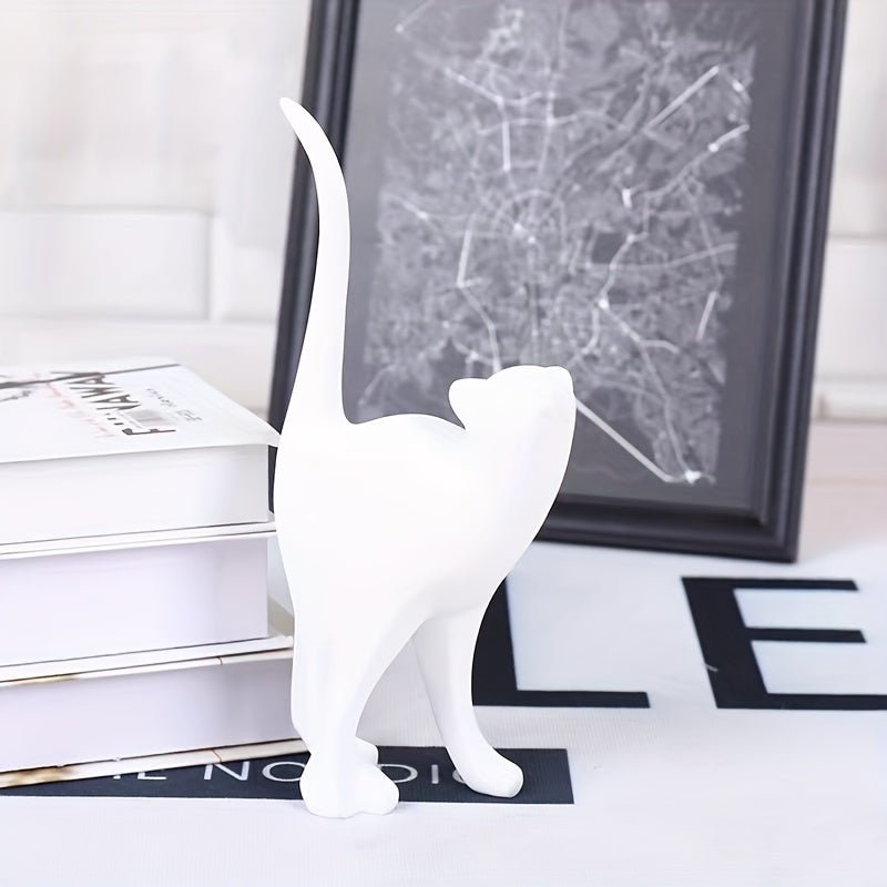 Hommfer Whiskers – Statue de Chat Décorative Fait Main