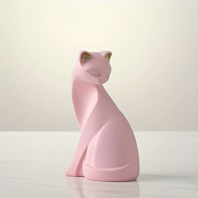 Hommfer Whiskers – Statue de Chat Décorative Fait Main