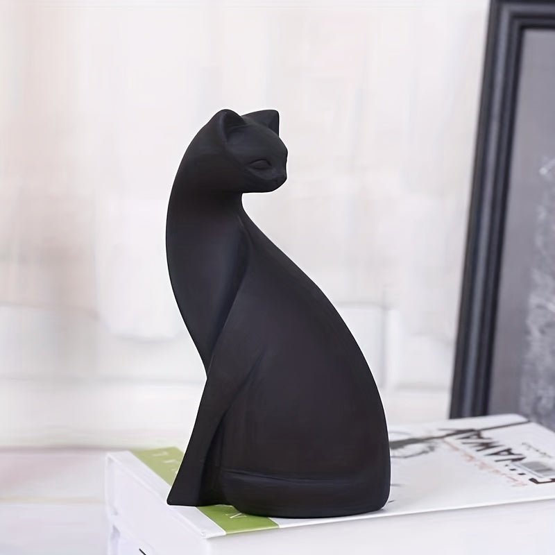 Hommfer Whiskers – Statue de Chat Décorative Fait Main