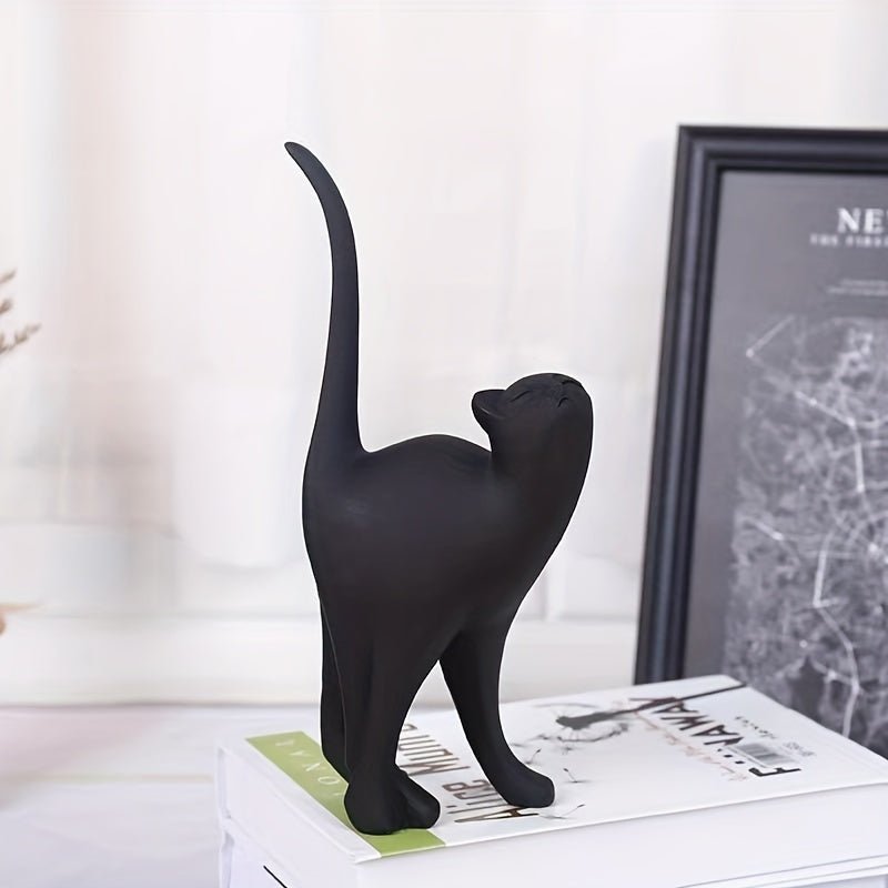 Hommfer Whiskers – Statue de Chat Décorative Fait Main