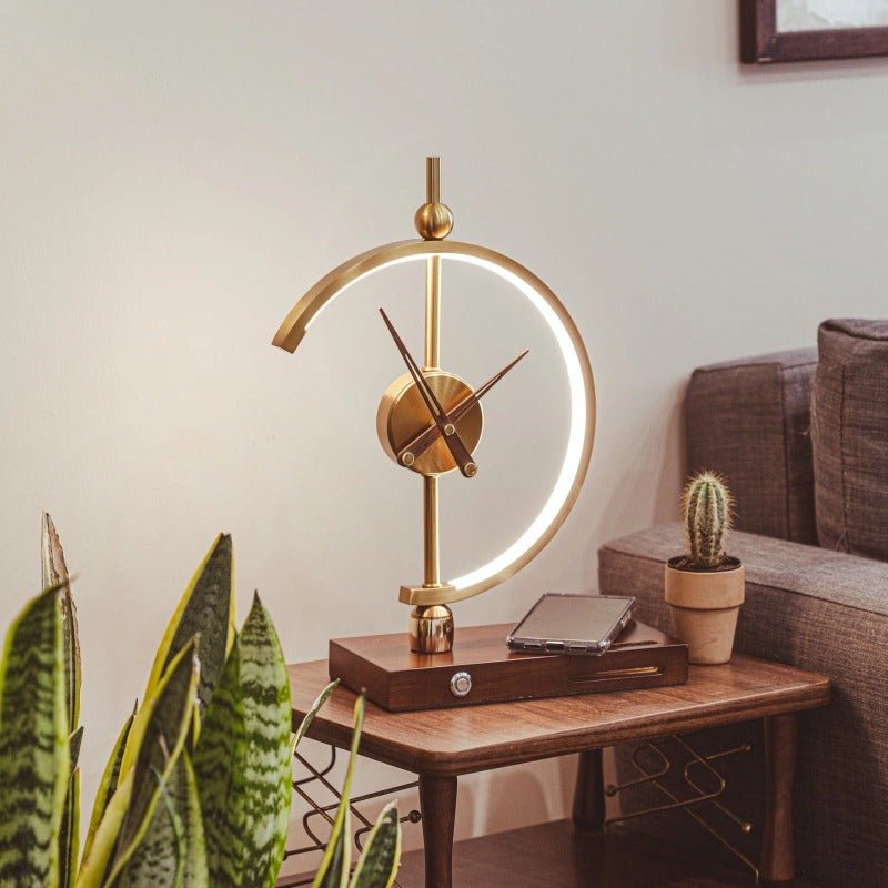 KyotoGlow Rechargeable Lamp Clock – Luxe Lighting with Wireless Charging