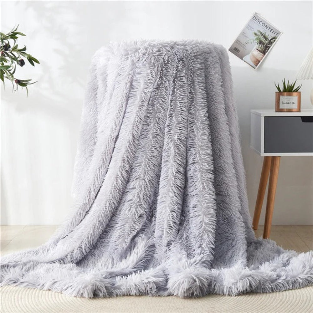 Flauschige Kunstfell Decke