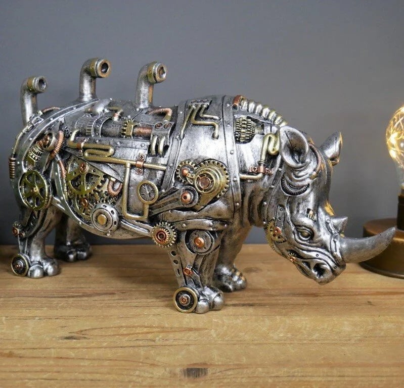 Mechanical Punk Animal Sculptures - GearBeast