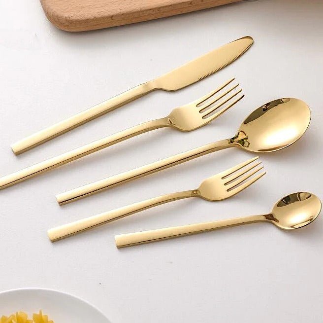 Ménagère en acier inoxydable poli – Design épuré 30 pièces | Virelle Maison