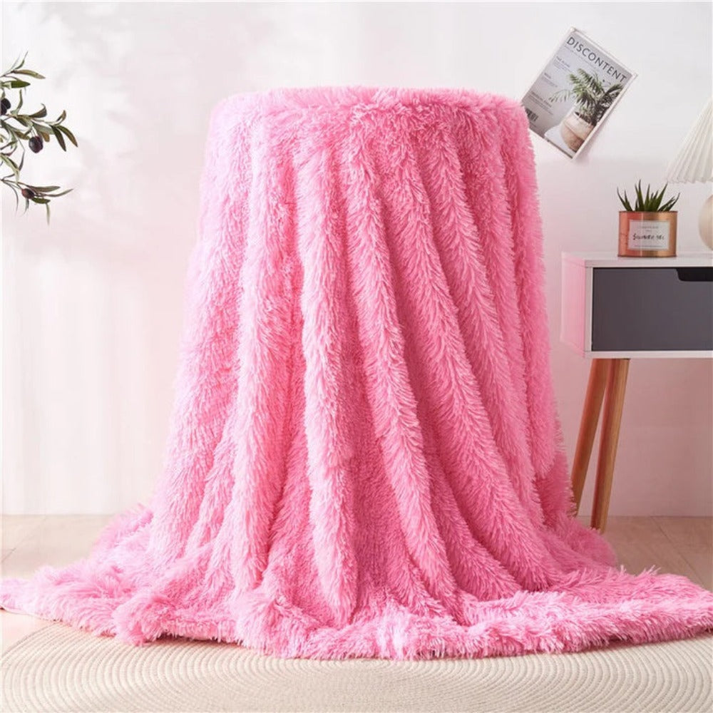 Flauschige Kunstfell Decke