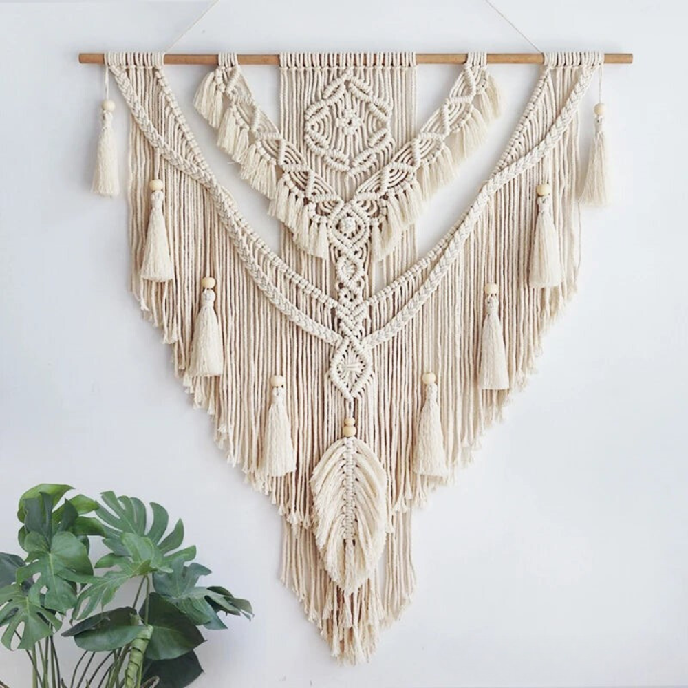 Skandinávský boho makramé závěs na zeď - Liora