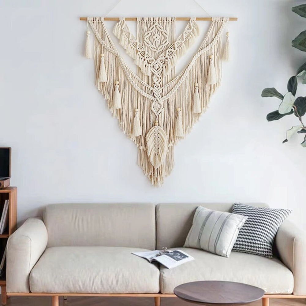 Skandinávský boho makramé závěs na zeď - Liora