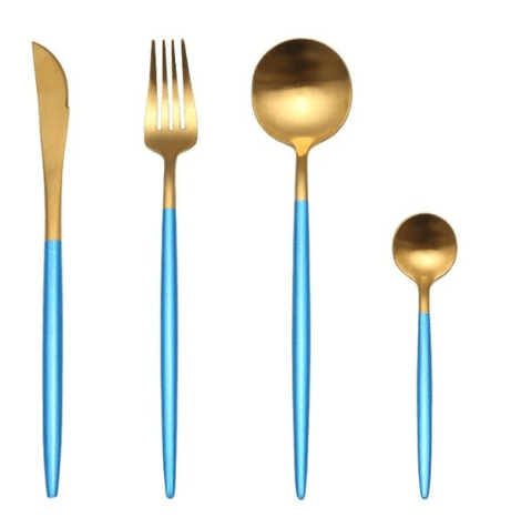 Set de couverts 4 pièces en acier inoxydable coloré | Virelle Maison