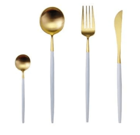 Set de couverts 4 pièces en acier inoxydable coloré | Virelle Maison