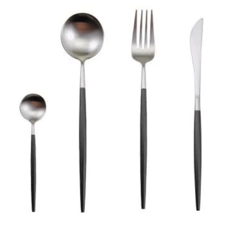 Set de couverts 4 pièces en acier inoxydable coloré | Virelle Maison
