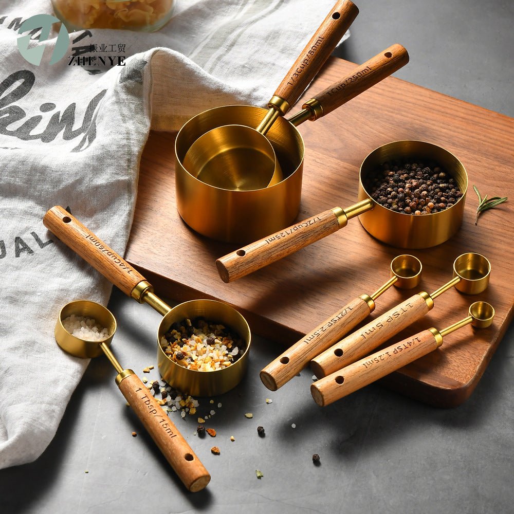 Set doseur en acier inox et chêne massif | Virelle Maison