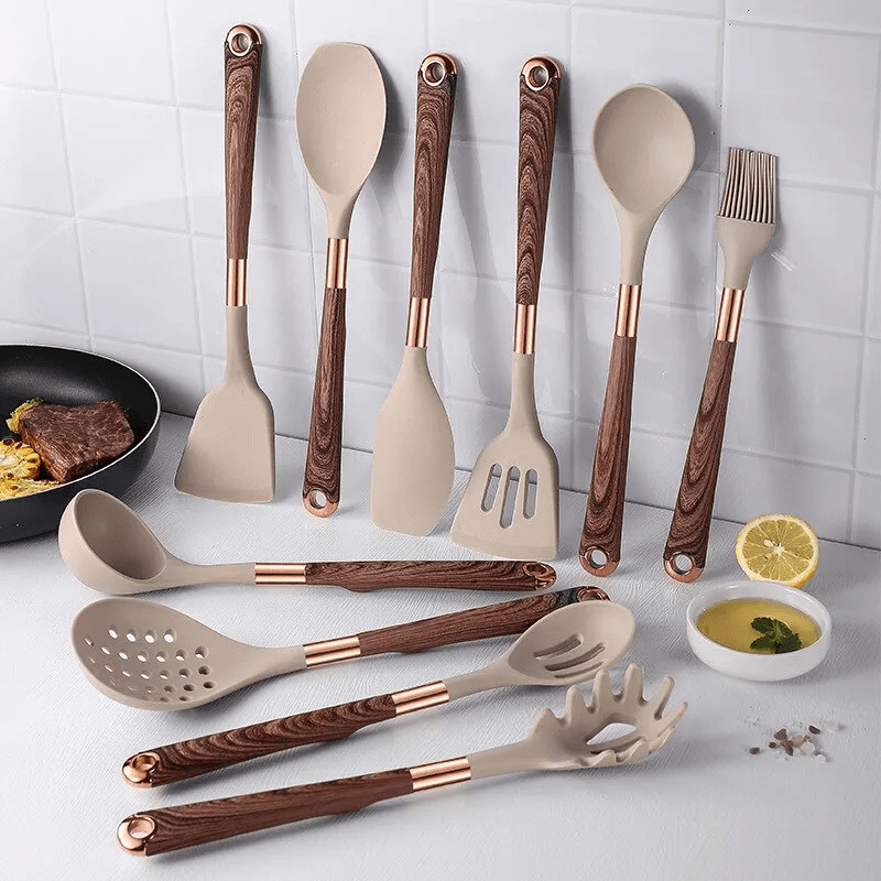 Set d’ustensiles de cuisine en silicone résistant | Virelle Maison