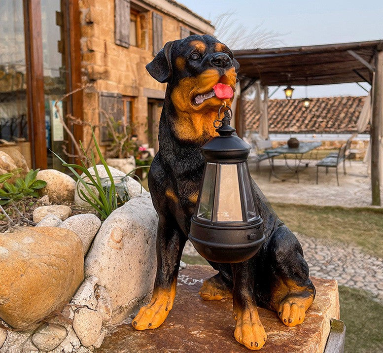 Solar Dog Figurine with LED Lighting - LumiPup