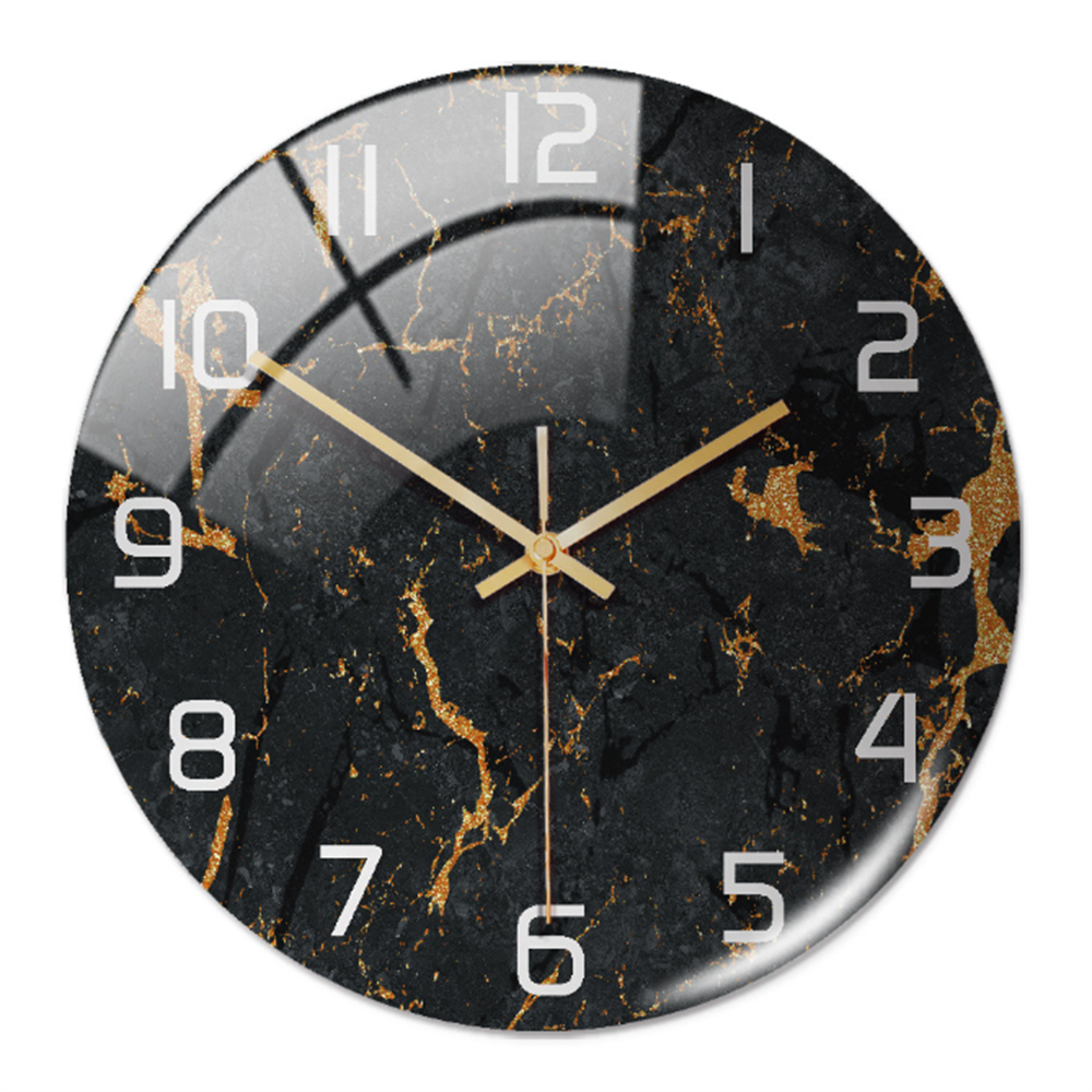 Stylish Wall Clock with Marble Texture - MarbleTime