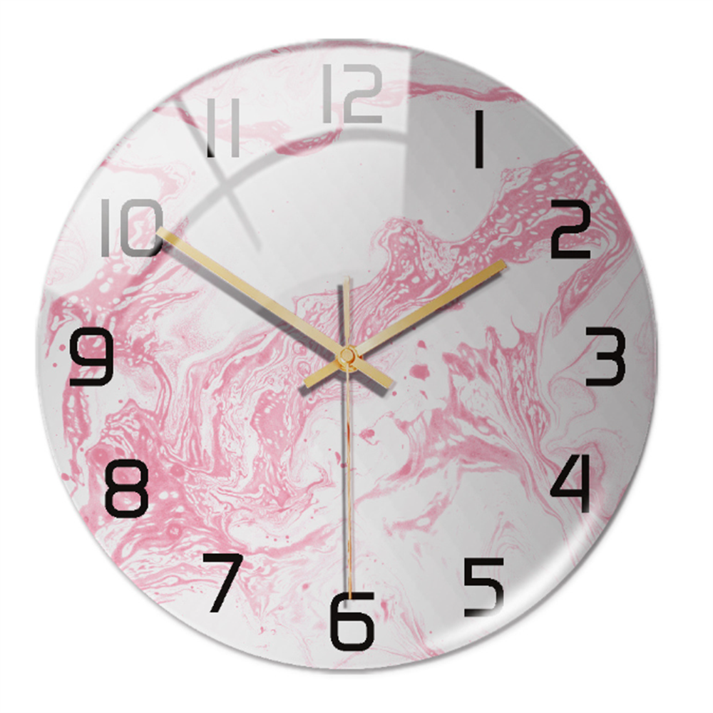 Stylish Wall Clock with Marble Texture - MarbleTime