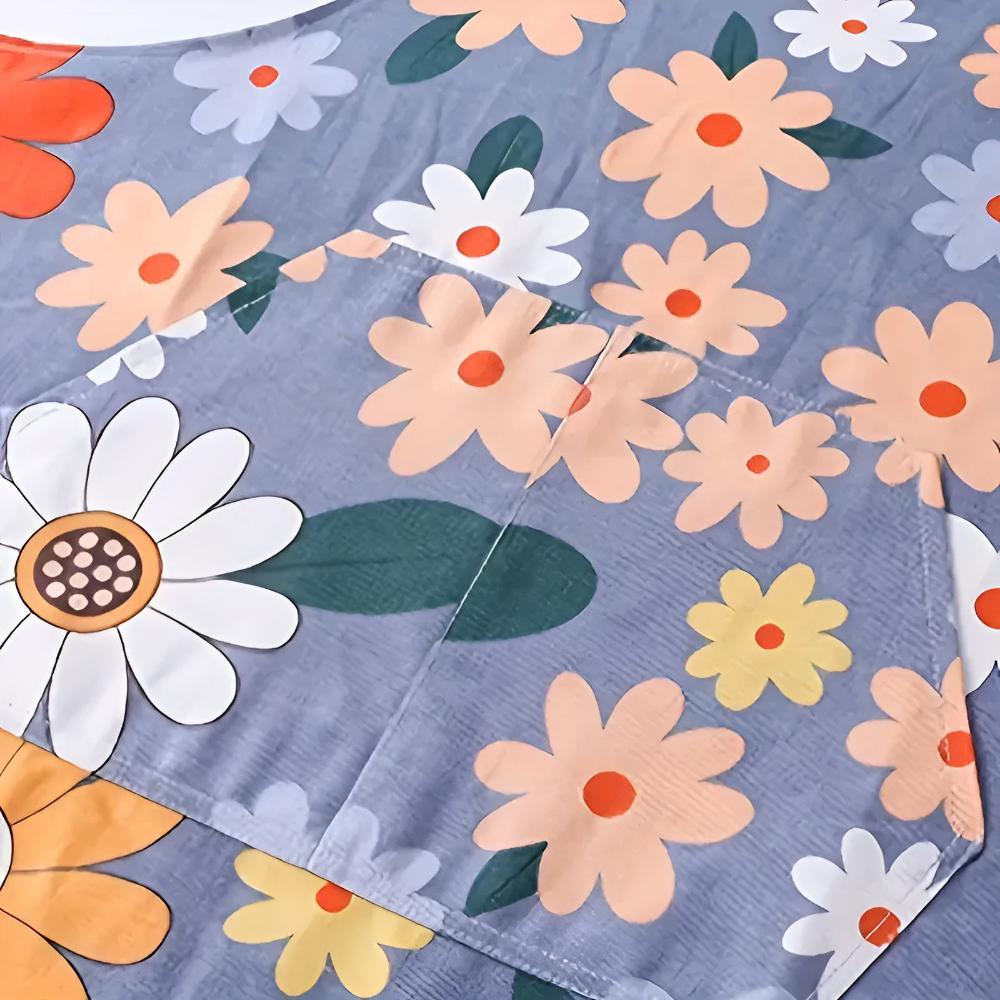 Tablier de cuisine en coton enduit à imprimé floral vintage | Virelle Maison