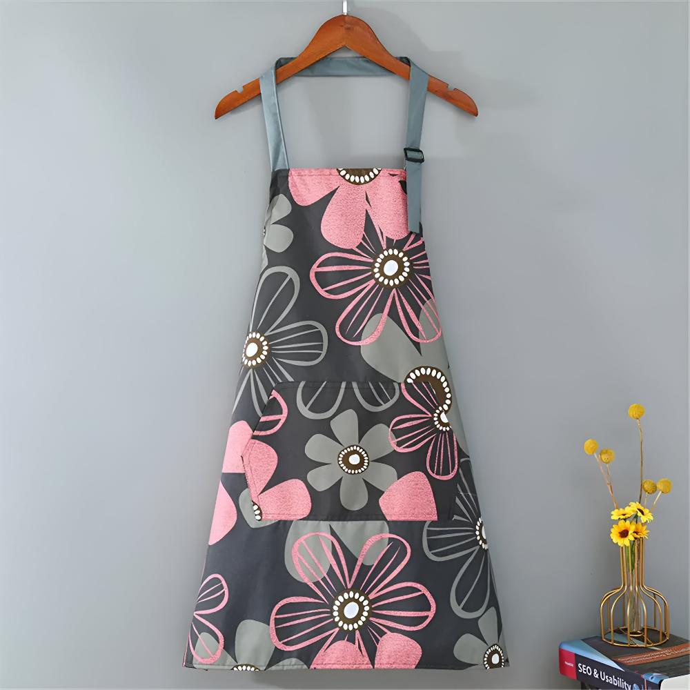 Tablier de cuisine en coton enduit à imprimé floral vintage | Virelle Maison