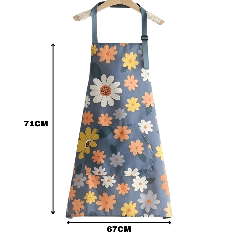 Tablier de cuisine en coton enduit à imprimé floral vintage | Virelle Maison