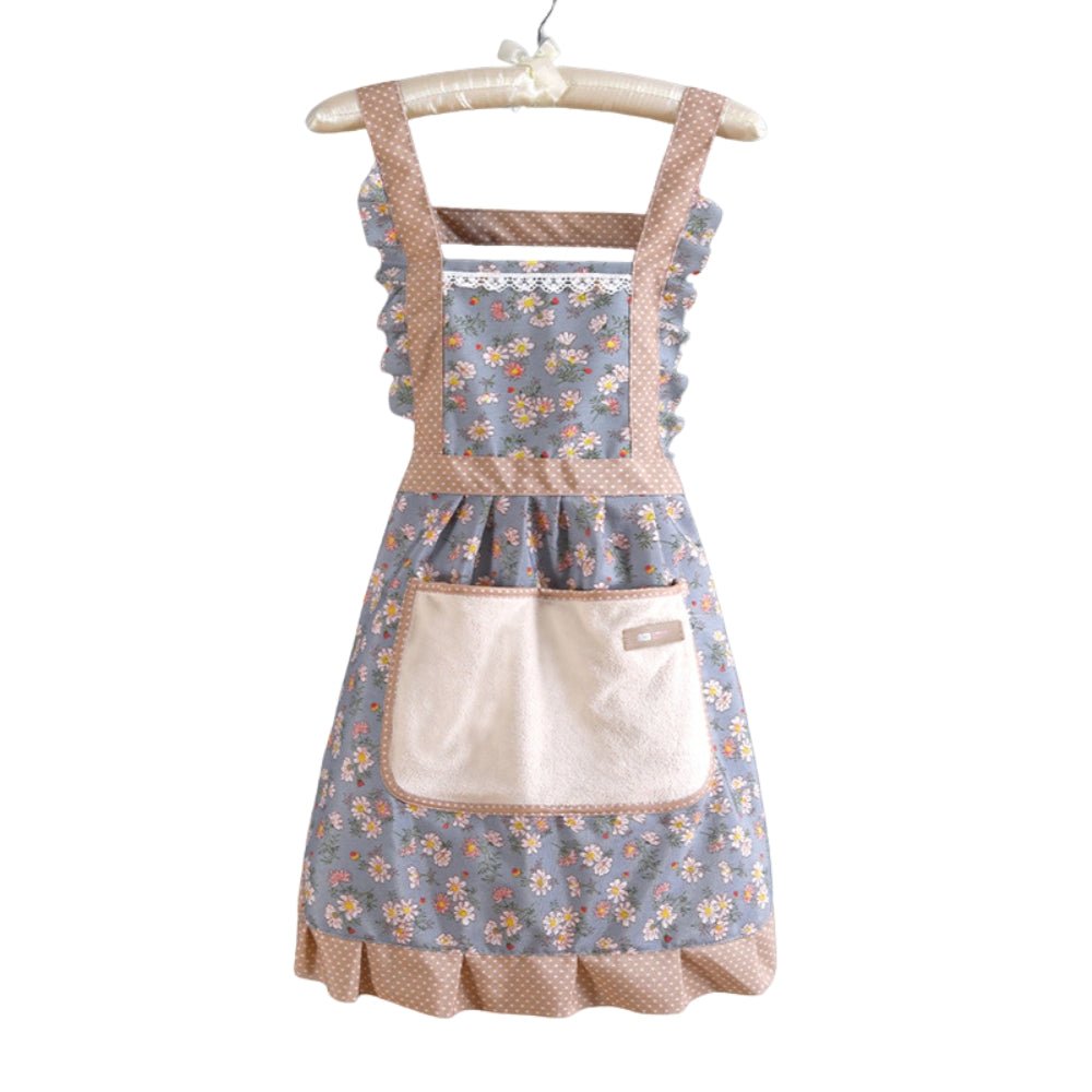 Tablier de cuisine en coton fleuri, imperméable | Virelle Maison