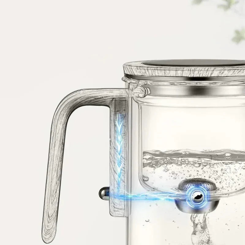 Théière en verre borosilicaté – Infuseur acier et poignée bois | Virelle Maison