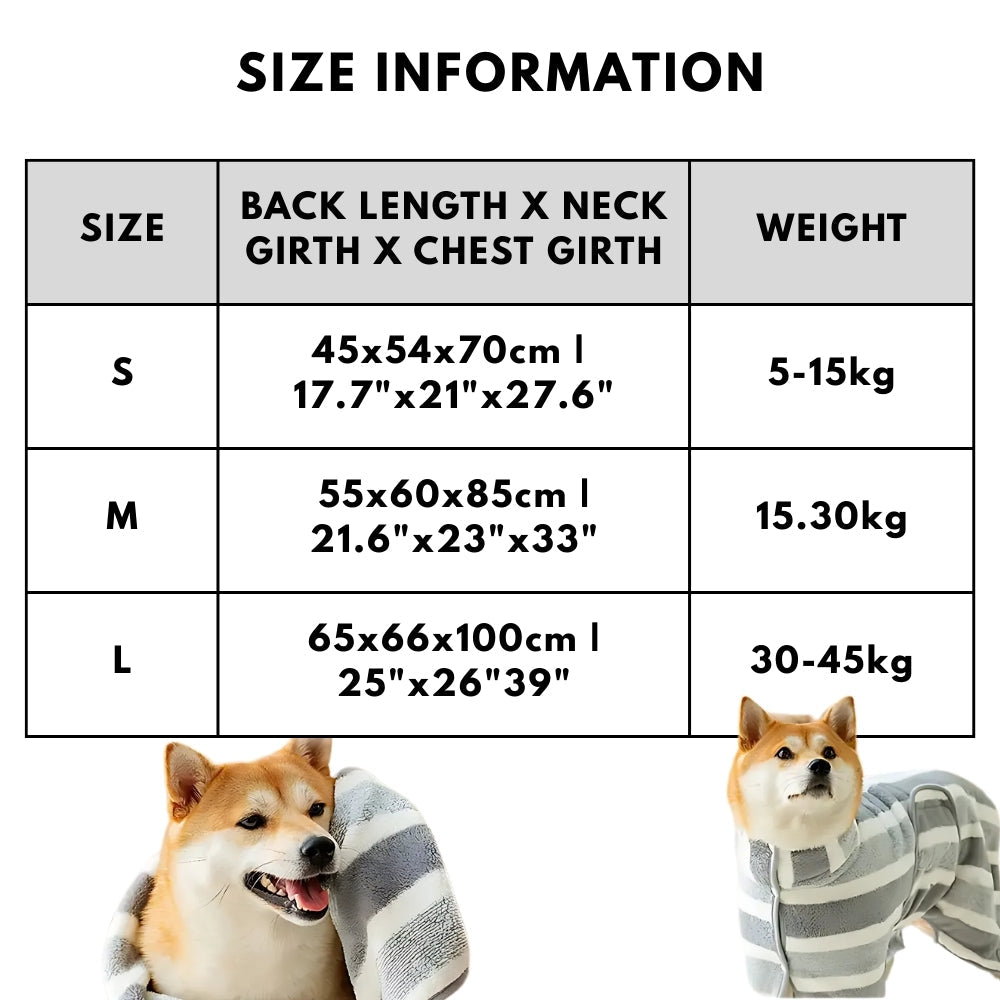 Gentle Touch Dog Drying Towel Robe