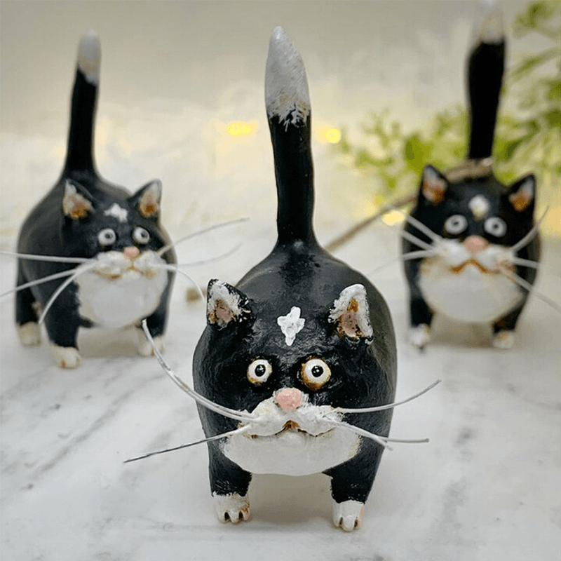 Unikátní ručně vyrobená vánoční ozdoba kočka - Purrfect Holiday Hangers