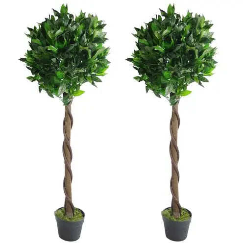 Artificial Bay Tree Topiary – Realistic Foliage with Twisted Stem or Classic Design