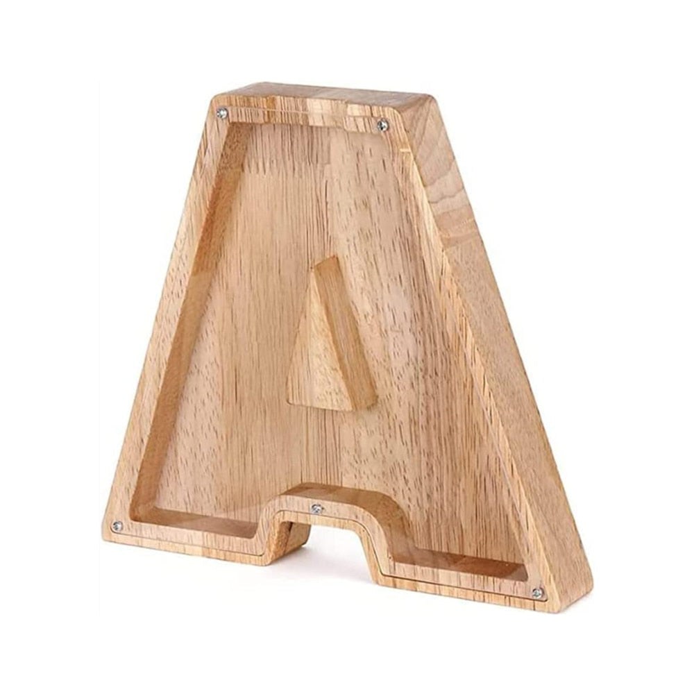 Dřevěná pokladnička ve tvaru abecedy - LetterSaver