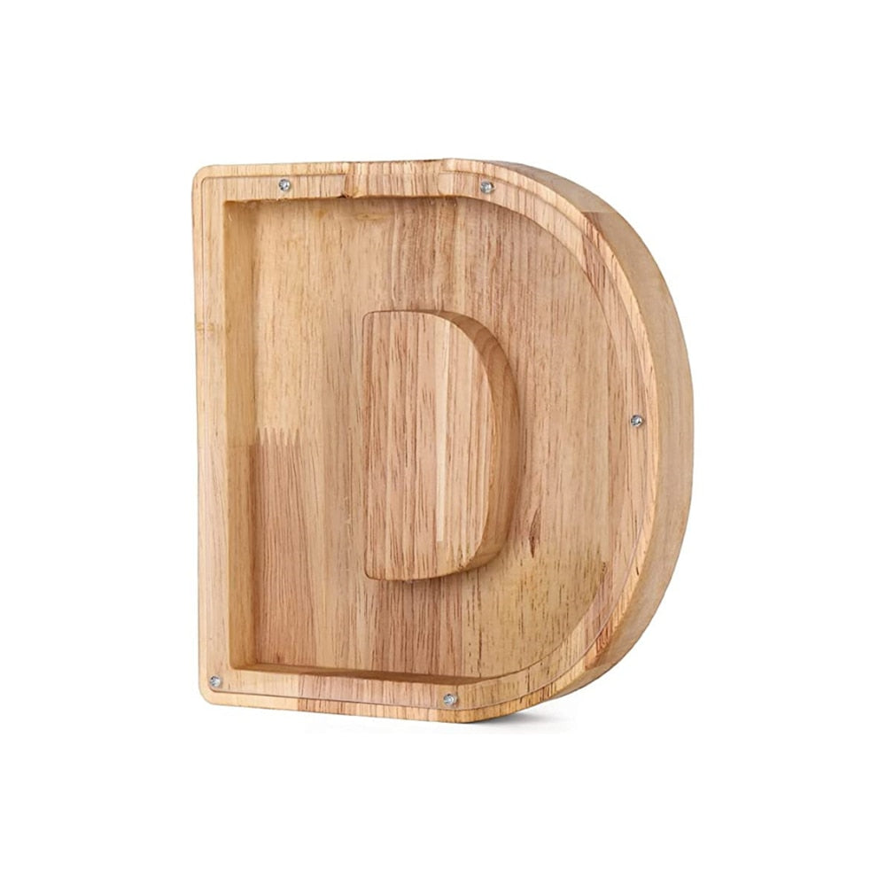 Dřevěná pokladnička ve tvaru abecedy - LetterSaver